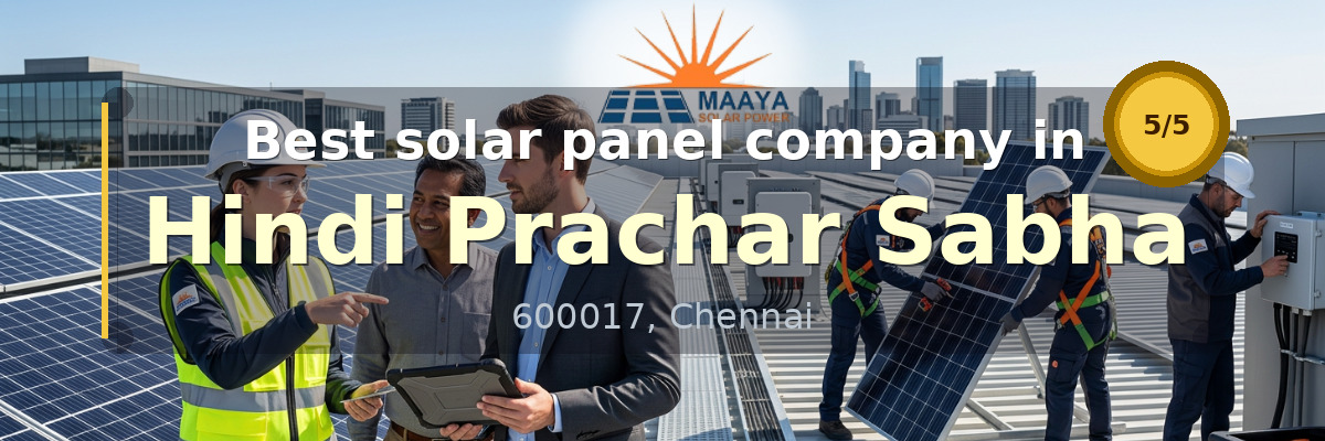 solar panel company in Hindi Prachar Sabha Chennai - Maaya Solar Power Tech